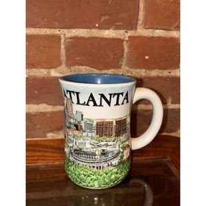Raised‎ Atlanta Mug GA SouveniR City Skyline Stadium NFL MLB  Unique Detailed
